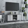 Image de vidaXL Meuble TV avec pieds en métal Sonoma gris 103,5x35x50 cm