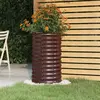 Image de vidaXL Jardinière de jardin Acier galvanisé 40x40x68 cm Marron