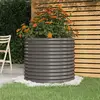 Image de vidaXL Jardinière de jardin Acier galvanisé 80x80x68 cm Gris