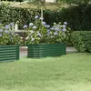Image de vidaXL Lit surélevé de jardin Acier galvanisé 114x40x36 cm Vert