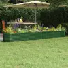 Image de vidaXL Lit surélevé de jardin Acier galvanisé 332x40x36 cm Vert