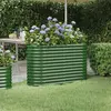 Image de vidaXL Lit surélevé de jardin Acier galvanisé 114x40x68 cm Vert