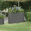 Image de vidaXL Lit surélevé de jardin Acier galvanisé 114x40x68 cm gris