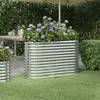 Image de vidaXL Lit surélevé de jardin Acier galvanisé Argenté