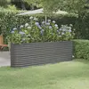 Image de vidaXL Lit surélevé de jardin Acier galvanisé 224x40x68 cm gris