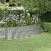 Image de vidaXL Lit surélevé de jardin Acier galvanisé Argenté