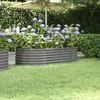 Image de vidaXL Lit surélevé de jardin Acier galvanisé 152x80x36 cm gris