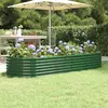 Image de vidaXL Lit surélevé de jardin Acier galvanisé 224x80x36 cm Vert