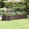 Image de vidaXL Lit surélevé de jardin Acier galvanisé marron