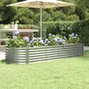 Image de vidaXL Lit surélevé de jardin Acier galvanisé Argenté