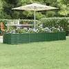 Image de vidaXL Lit surélevé de jardin Acier galvanisé 296x80x36 cm Vert
