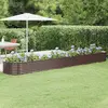 Image de vidaXL Lit surélevé de jardin Acier galvanisé marron