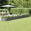 Image de vidaXL Lit surélevé de jardin Acier galvanisé 512x80x36 cm gris