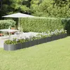 Image de vidaXL Lit surélevé de jardin Acier galvanisé 620x80x36 cm gris