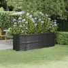 Image de vidaXL Lit surélevé de jardin Acier galvanisé Anthracite
