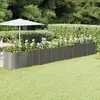 Image de vidaXL Lit surélevé de jardin Acier enduit de poudre 620x80x68 cm gris