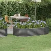 Image de vidaXL Lit surélevé de jardin Acier galvanisé 175x100x36cm gris