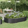 Image de vidaXL Lit surélevé de jardin Acier galvanisé Anthracite