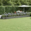 Image de vidaXL Lit surélevé de jardin Acier galvanisé 600x140x36cm gris