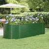 Image de vidaXL Lit surélevé de jardin Acier galvanisé 249x100x68cm Vert