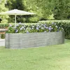 Image de vidaXL Lit surélevé de jardin Acier galvanisé Argenté