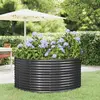 Image de vidaXL Lit surélevé de jardin Anthracite Acier galvanisé