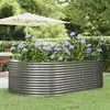 Image de vidaXL Lit surélevé de jardin Gris 212x140x68cm Acier galvanisé