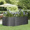 Image de vidaXL Jardinière surélevée Anthracite 212 x 140 x 68 cm Acier galvanisé