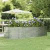 Image de vidaXL Lit surélevé de jardin Argenté Acier galvanisé