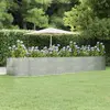 Image de vidaXL Lit surélevé de jardin Argenté Acier galvanisé