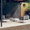 Image de vidaXL Salon de jardin 5 pcs avec coussins anthracite bois de pin