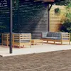 Image de vidaXL Salon de jardin 7 pcs avec coussins gris bois de pin