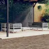 Image de vidaXL Salon de jardin 7 pcs avec coussins anthracite bois de pin