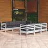Image de vidaXL Salon de jardin 8 pcs avec coussins bois de pin massif