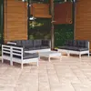Image de vidaXL Salon de jardin 8 pcs avec coussins Bois de pin massif