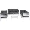 Image de vidaXL Salon de jardin 7 pcs avec coussins bois de pin massif