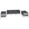 Image de vidaXL Salon de jardin 7 pcs avec coussins bois de pin massif
