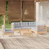 Image de vidaXL Salon de jardin 6 pcs avec coussins gris bois de pin