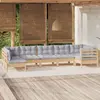 Image de vidaXL Salon de jardin 7 pcs avec coussins gris bois de pin