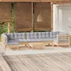 Image de vidaXL Salon de jardin 8 pcs avec coussins gris Bois de pin