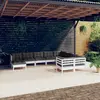 Image de vidaXL Salon de jardin 10 pcs avec coussins blanc bois de pin