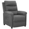 Image de vidaXL Fauteuil inclinable Gris clair Tissu