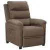 Image de vidaXL Fauteuil inclinable Taupe Tissu