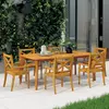 Image de vidaXL Chaises à manger d'extérieur lot de 6 Bois d'acacia massif