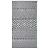 Image de vidaXL Tapis à tissage plat d'extérieur 80x150 cm Rayures bleues