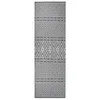 Image de vidaXL Tapis à tissage plat d'extérieur 80x250 cm Rayures bleues
