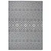 Image de vidaXL Tapis à tissage plat d'extérieur 160x230 cm Rayures bleues