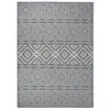 Image de vidaXL Tapis à tissage plat d'extérieur 200x280 cm Rayures bleues