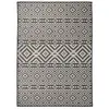 Image de vidaXL Tapis à tissage plat d'extérieur 200x280 cm Rayures noires