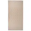 Image de vidaXL Tapis à tissage plat d'extérieur 100x200 cm Rayures brunes